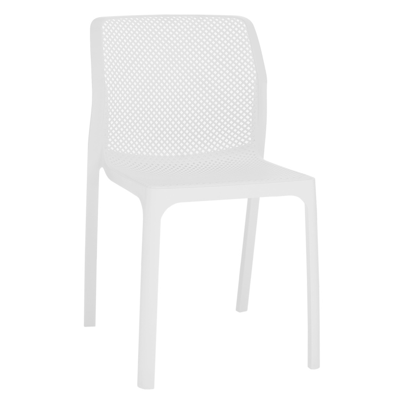 Stohovatelná židle, bílá / plast, LARKA