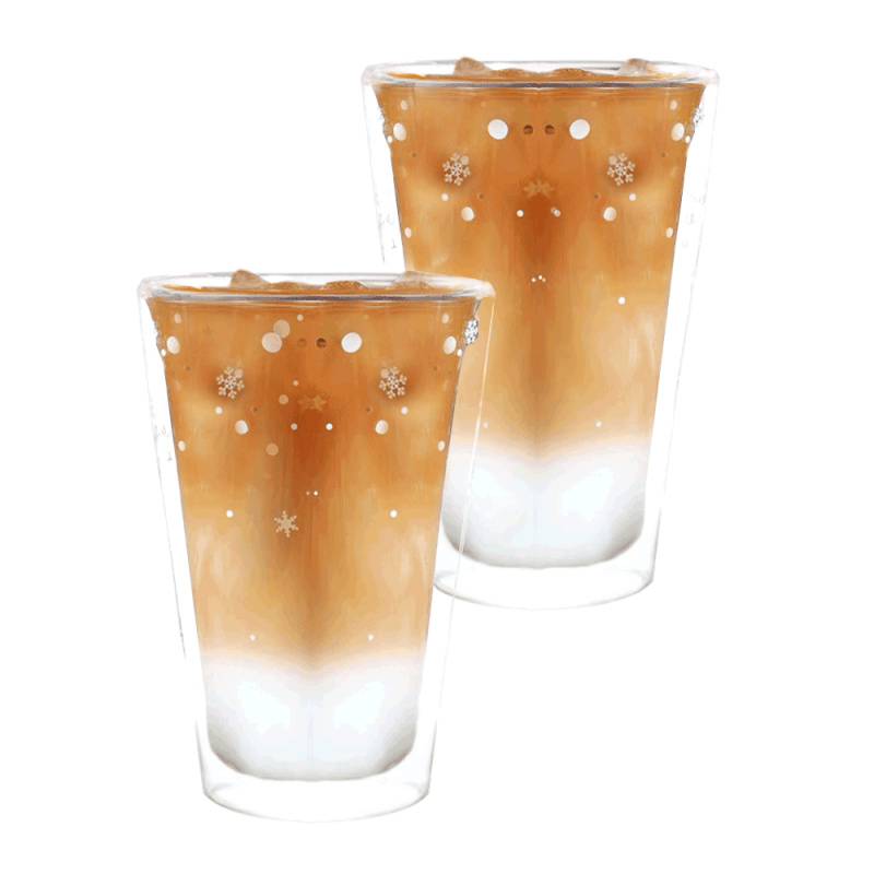 TEMPO-KONDELA HOTCOLD TYP 34, termo sklenice, set 2 ks, s vločkami, 400 ml