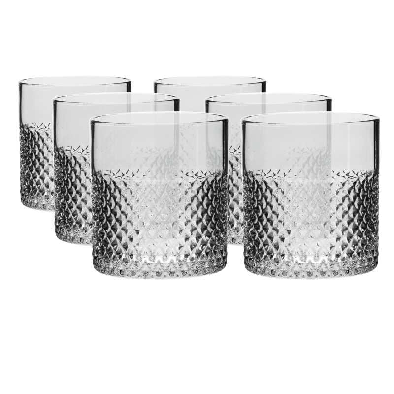 Sklenice na vodu, set 6 ks, 360 ml, kouřová, AVEIRO TYP 1