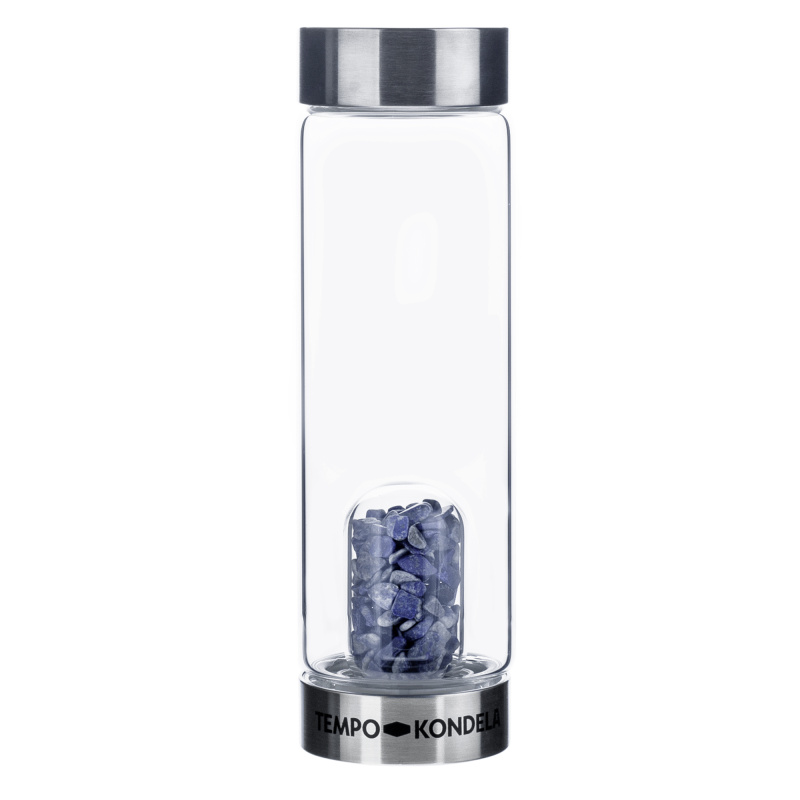 TEMPO-KONDELA CRYSTAL, skleněná láhev s kyanitem, 500 ml