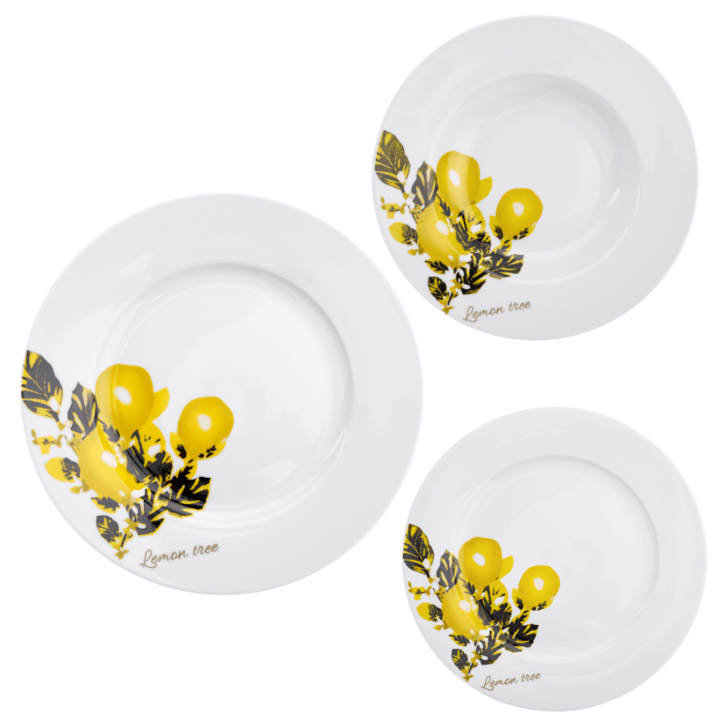 TEMPO-KONDELA KOMINOR TYP 1, jedálenská súprava, sada 18 ks, porcelán