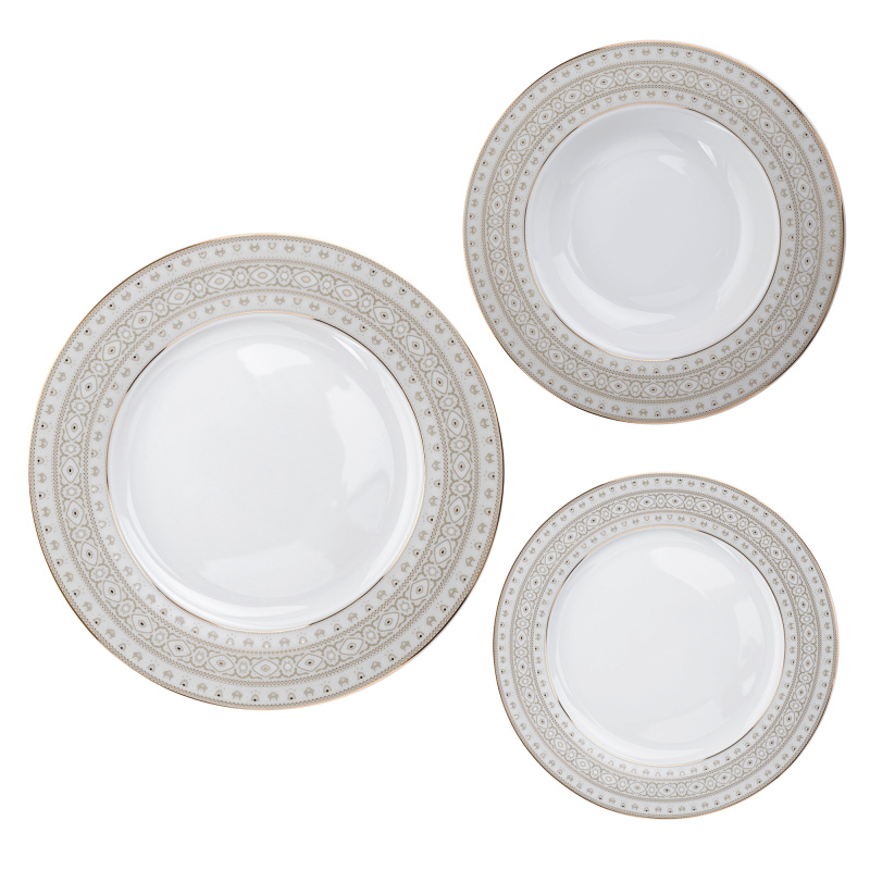 TEMPO-KONDELA KOMINOR TYP 2, jedálenská súprava, sada 18 ks, porcelán