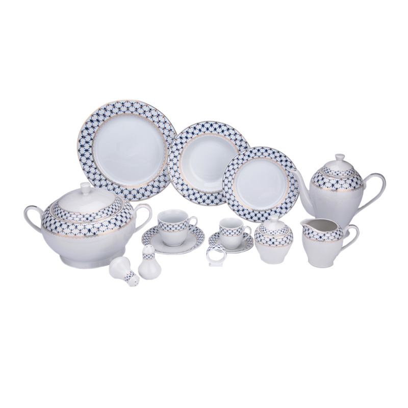 TEMPO-KONDELA GARIDA TYP 1, jídelní sada, set 57 ks, porcelán