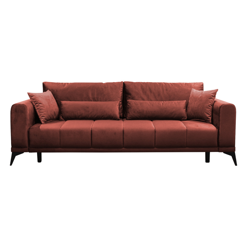 Rozkládací pohovka, terakota, GRACE BIG SOFA