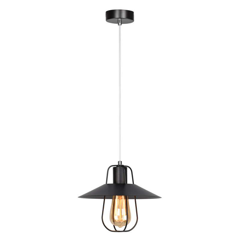 Visící lampa, černá/kov, TINAN