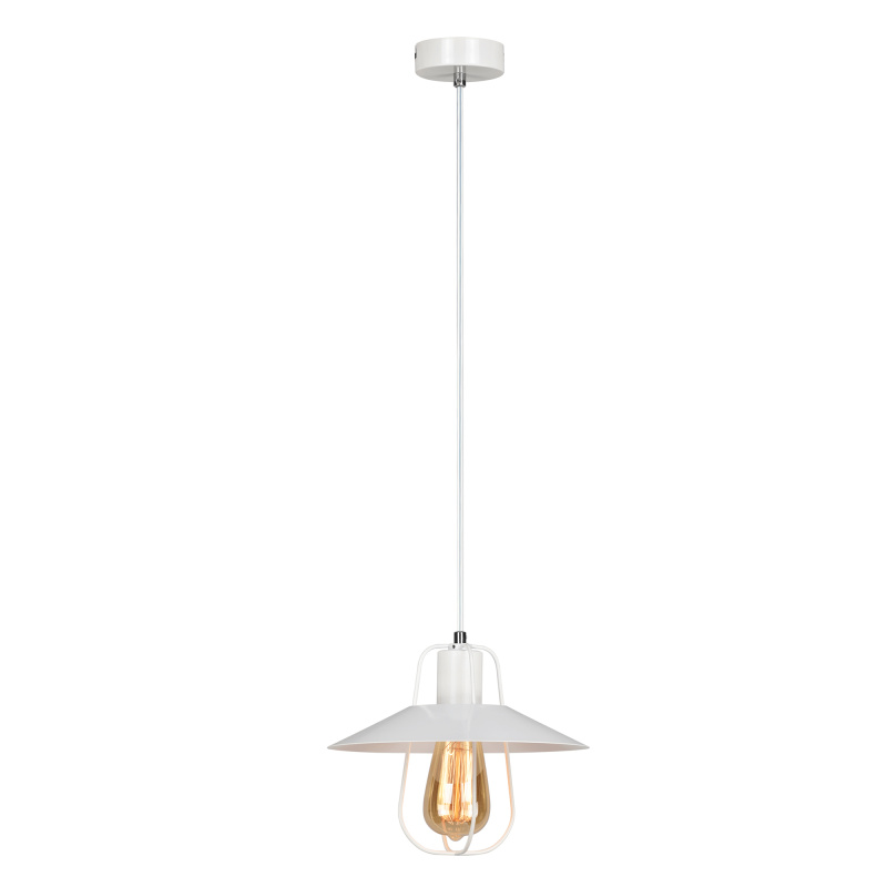 Visící lampa, bílá/kov, TINAN