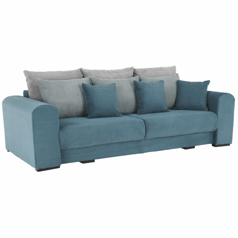 Extra prostorná pohovka, modrá/mentolová/světle šedá, GILEN BIG SOFA P4, poškozené zboží