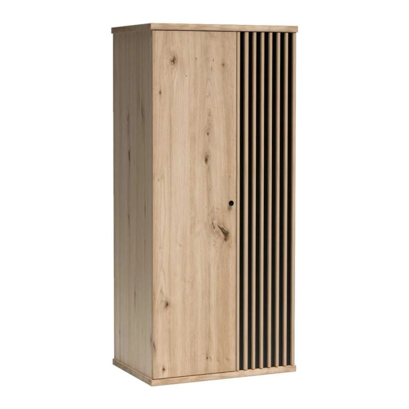 Skříň, dub artisan/černá, KOLI C-1