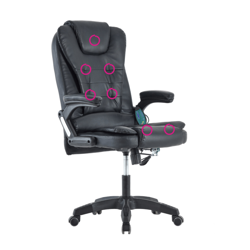 Kancelářské křeslo s funkcí masáže, černá, TYLER NEW
