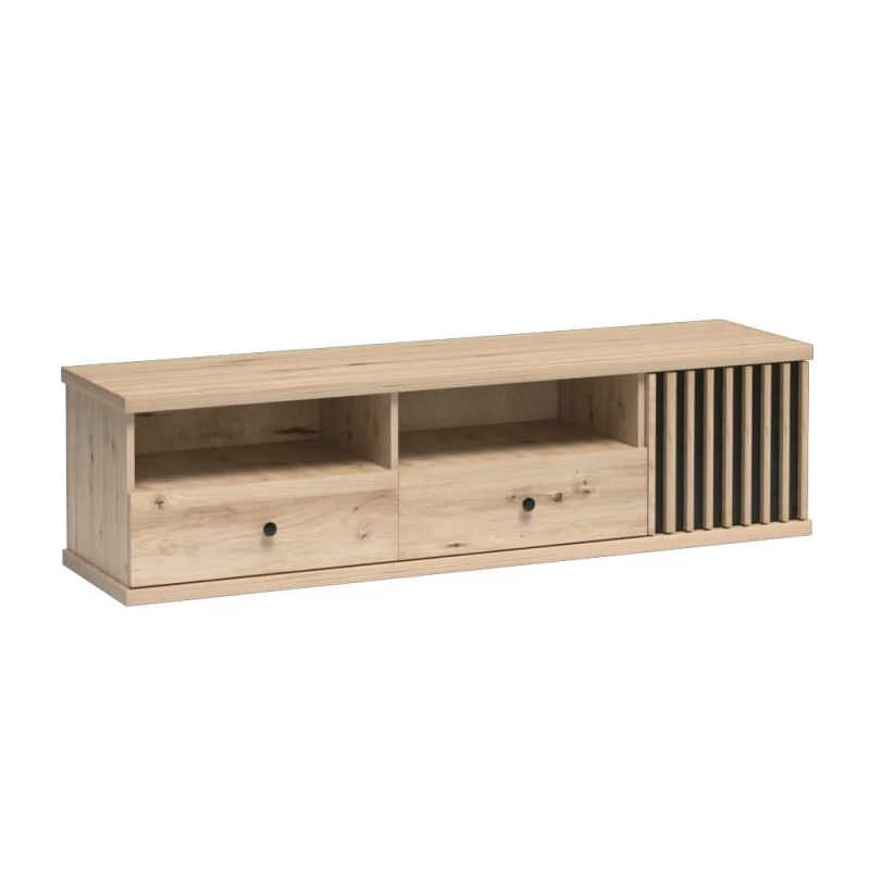 TV stolek, černá/dub artisan, KOLI C-06