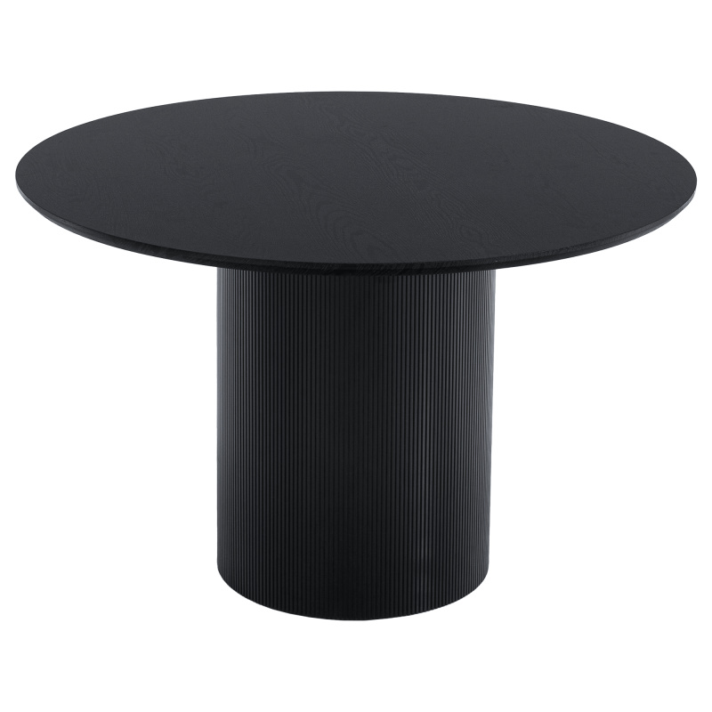 Jídelní stůl, černá, průměr 120 cm, MAHIR TYP 2
