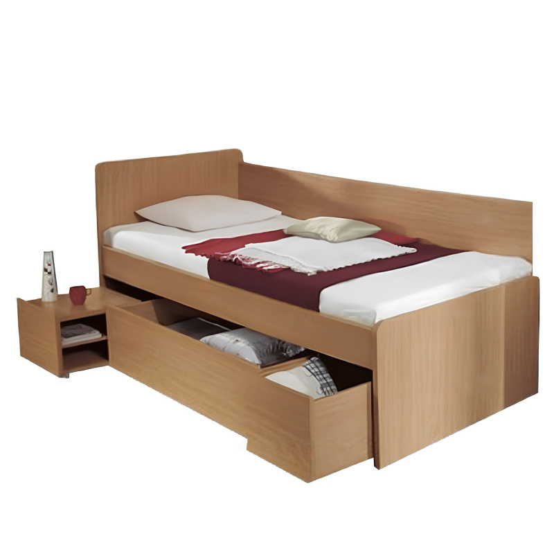 Postel s úložným prostorem, buk, 90x200, OTO P2, poškozené zboží