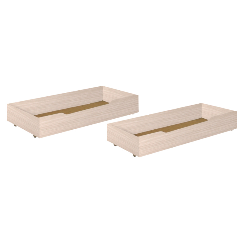 Úložný prostor pod postel 80x160, set 2 ks, dub bělený, MIX