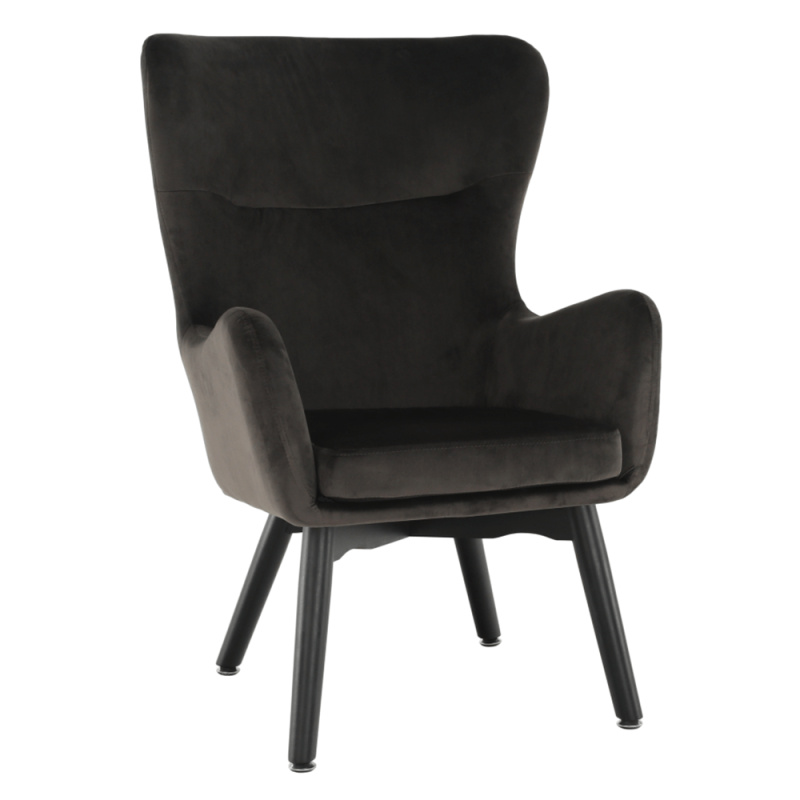 Designové křeslo, šedohnědá Taupe Velvet látka, TENAL P3, poškozené zboží