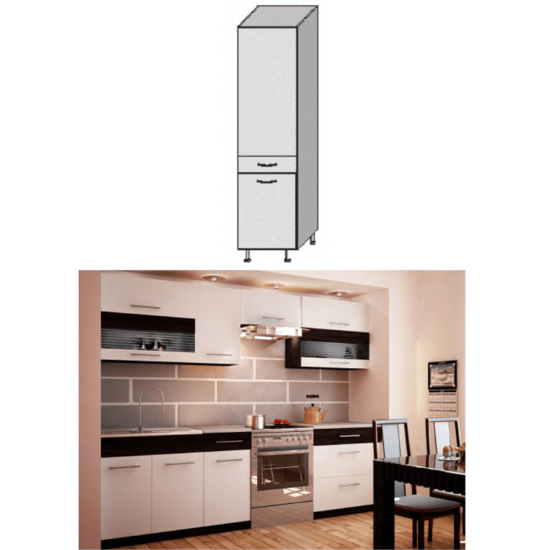 Potravinová skříňka, bílá / wenge, JURA NEW B S-40 R2, rozbalené zboží