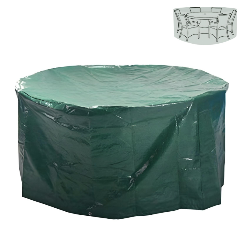 Ochranný obal na zahradní kulatý set, 250x89 cm, zelená, KAVER TYP 23