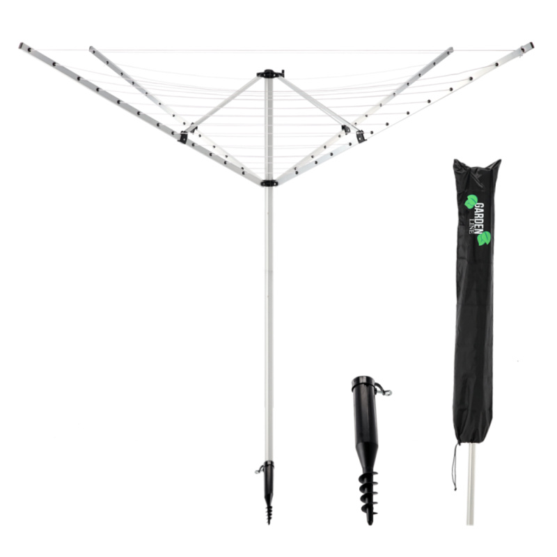 Zahradní sušák na prádlo, stříbrná, 50 m, ROTARY NEW TYP 2