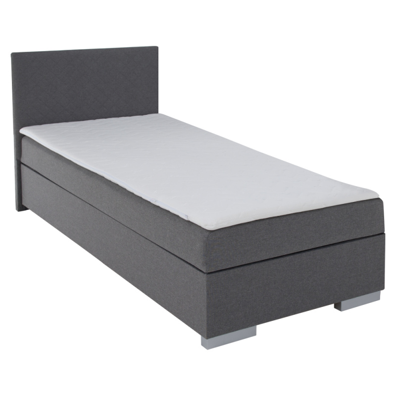 Boxspringová postel, jednolůžko, šedá, 90x200, univerzální, ADARA P1, poškozené zboží