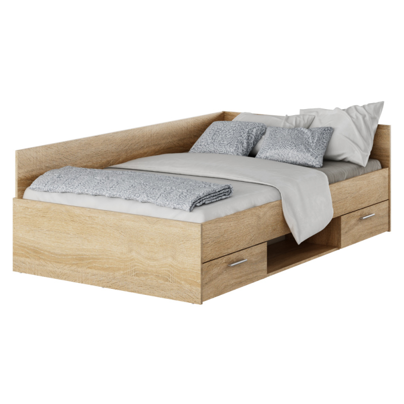 Postel, 120x200, dub sonoma, BOAT
