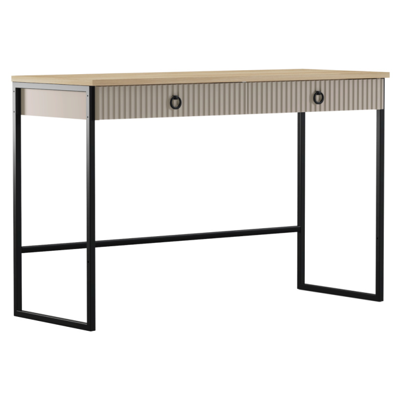 Toaletní stolek, šedohnědá Taupe/dub silverjack, DOMCA 2S