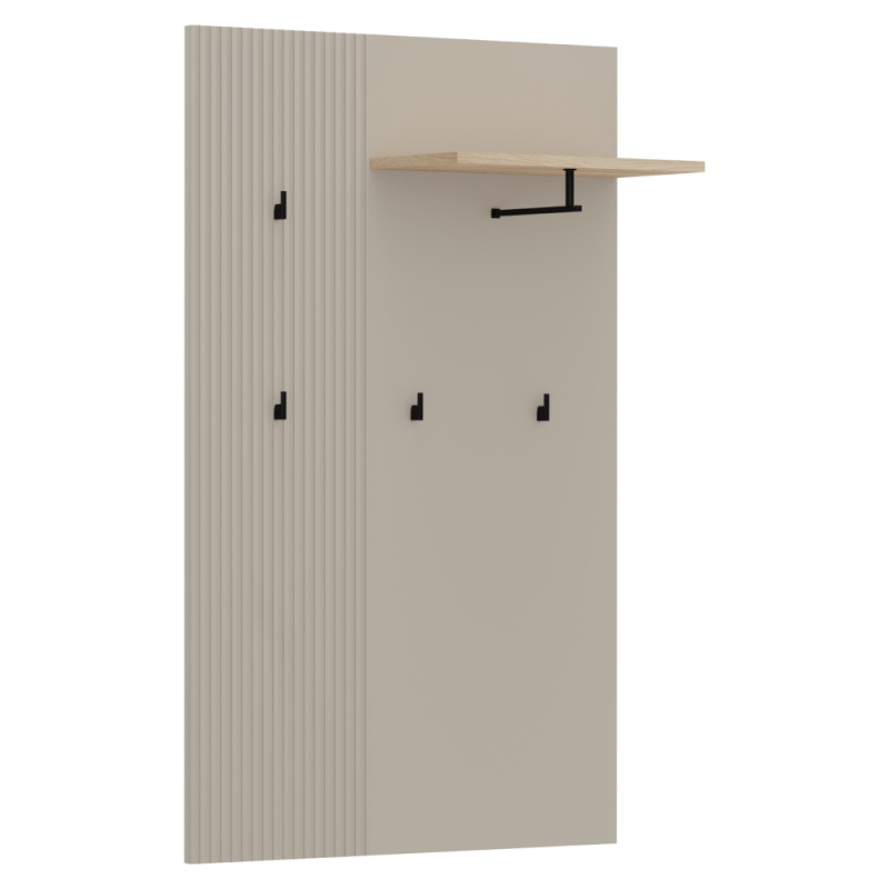 Věšákový panel 85, šedohnědá Taupe/dub silverjack, DOMCA