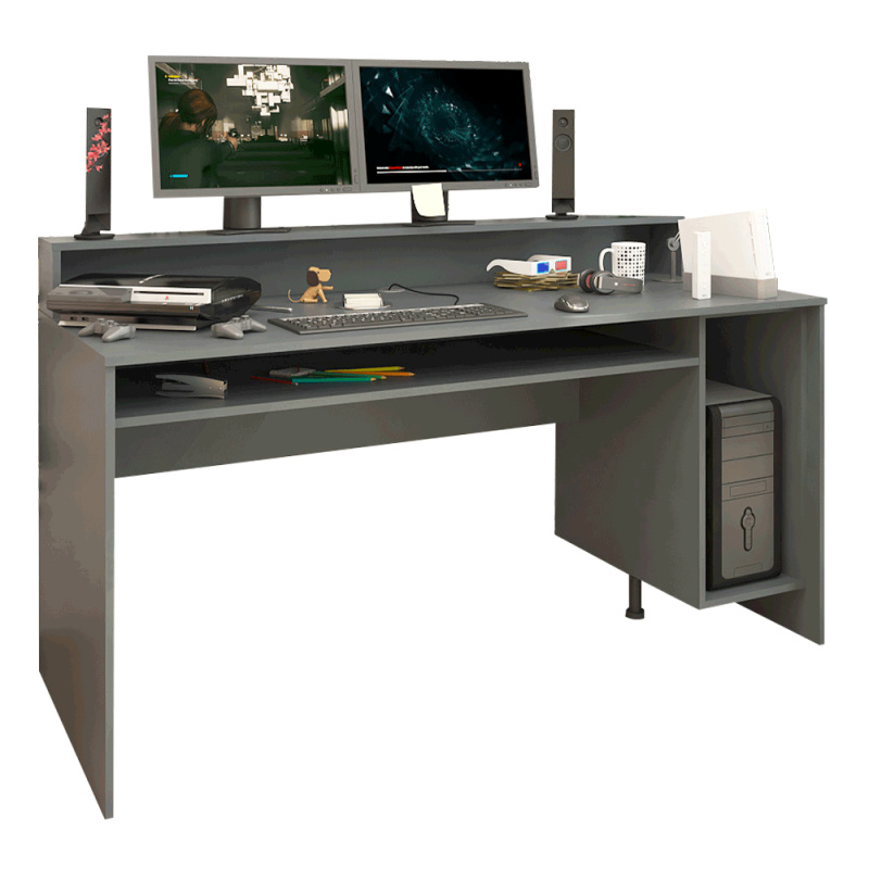 PC stůl/herní stůl, grafit, TEZRO NEW P5, poškozené zboží