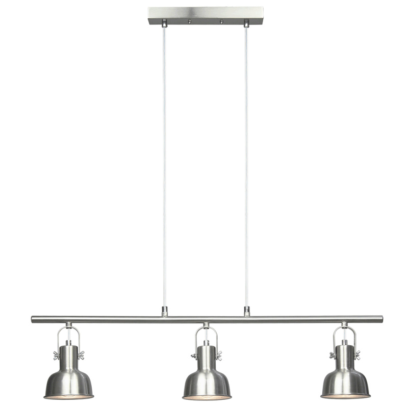 Visící lampa v retro stylu, kov, matný nikl, AVIER TYP 4 P2, poškozené zboží