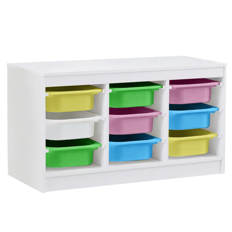 Organizér s úložnými boxy, bílá/mix barev, TRIMAL RP1, rozbalené zboží