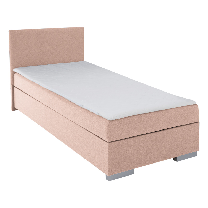 Boxspringová postel, jednolůžko, růžová, 90x200, univerzální, ADARA P1, poškozené zboží