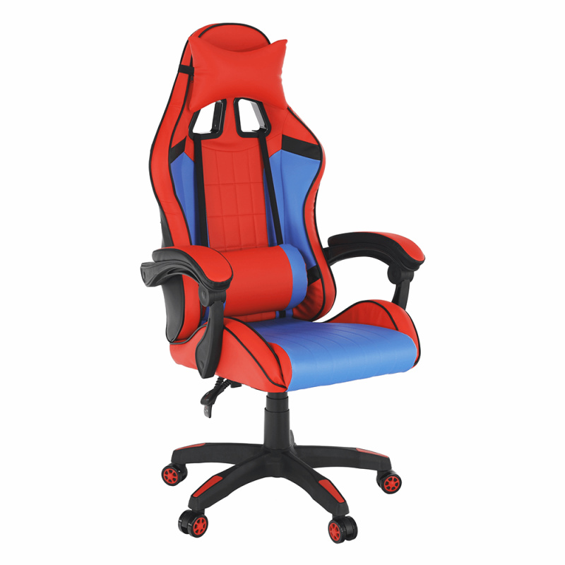 Kancelářské/herní křeslo, modrá/červená, SPIDEX NEW