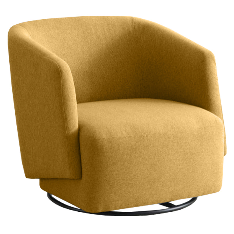 Designové otočné křeslo, žlutá, RODON