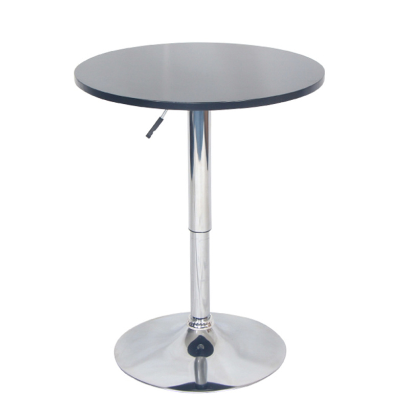 Barový stůl s nastavitelnou výškou, černá, průměr 60 cm, BRANY NEW P6, poškozené zboží