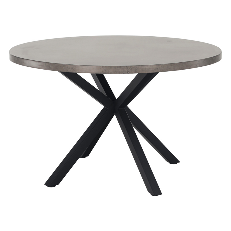 Jídelní stůl, beton/černá, průměr 120 cm, MEDOR P4, poškozené zboží