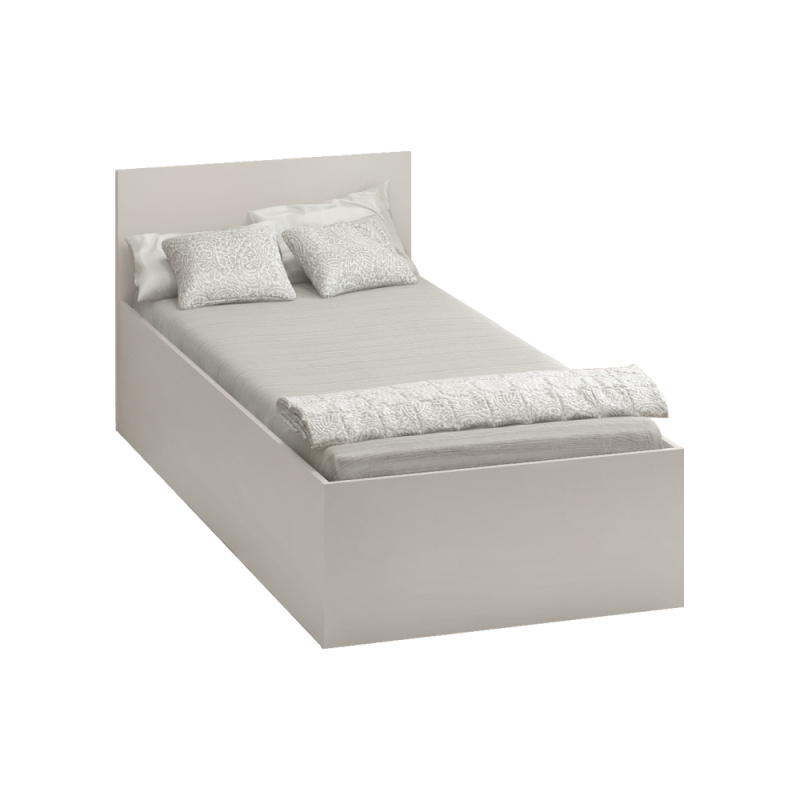 Postel s kovovým roštem a úložným prostorem, 90x200, kašmír, DOLI