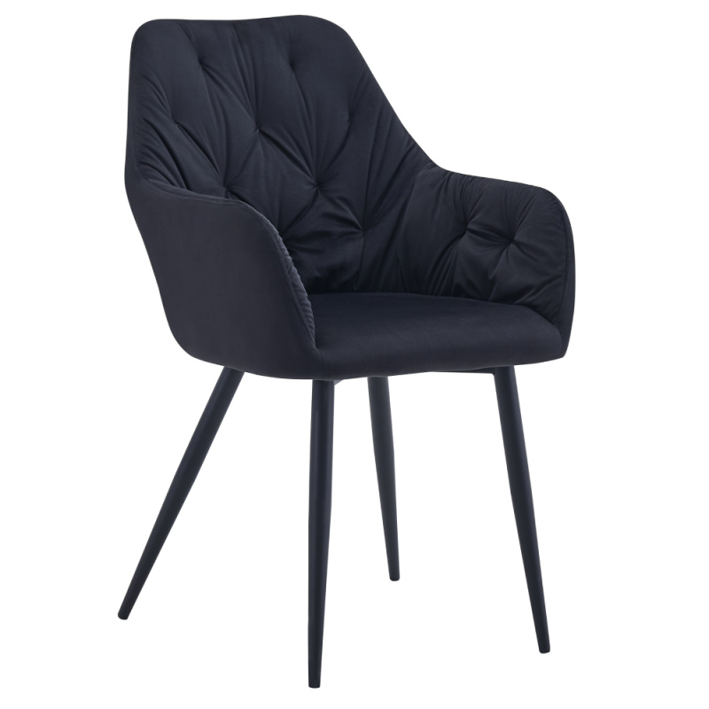 Designové křeslo, černá Velvet látka, VERIO NEW