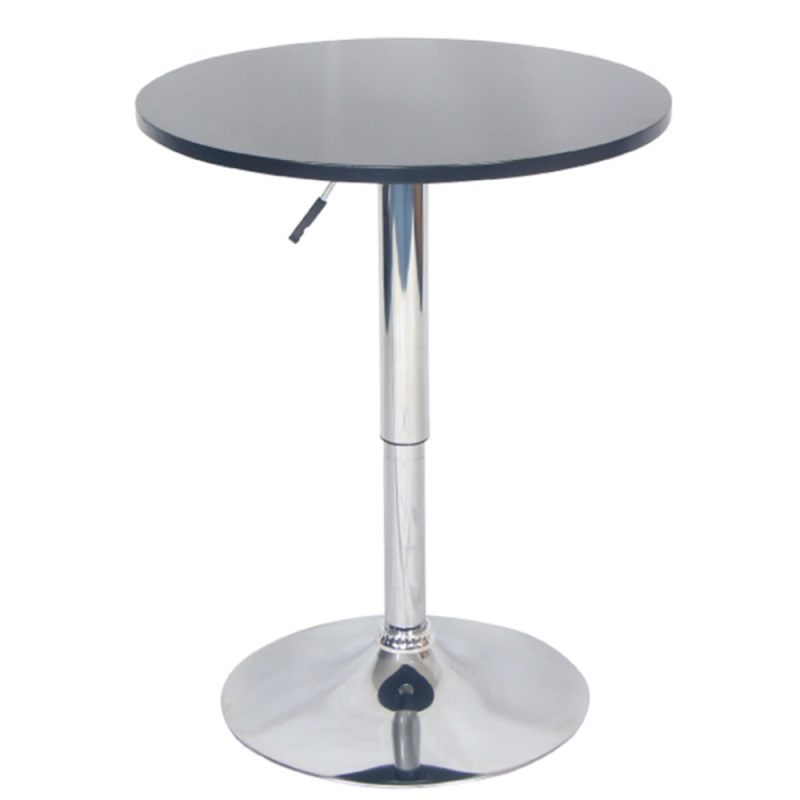 Barový stůl s nastavitelnou výškou, černá, průměr 60 cm, BRANY 2 NEW R1, rozbalené zboží