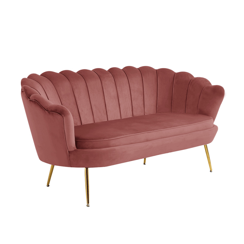 Luxusní pohovka, růžová / zlatá, styl Art-deco, NOBLIN P2, poškozené zboží