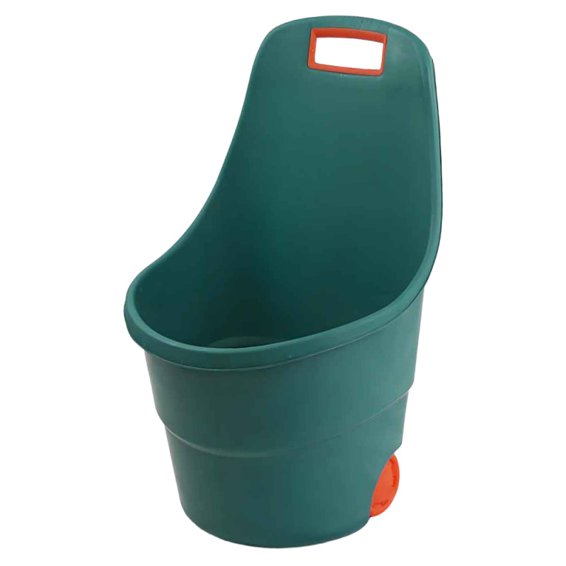 Zahradní vozík, zelená/oranžová, plast, ZAFER
