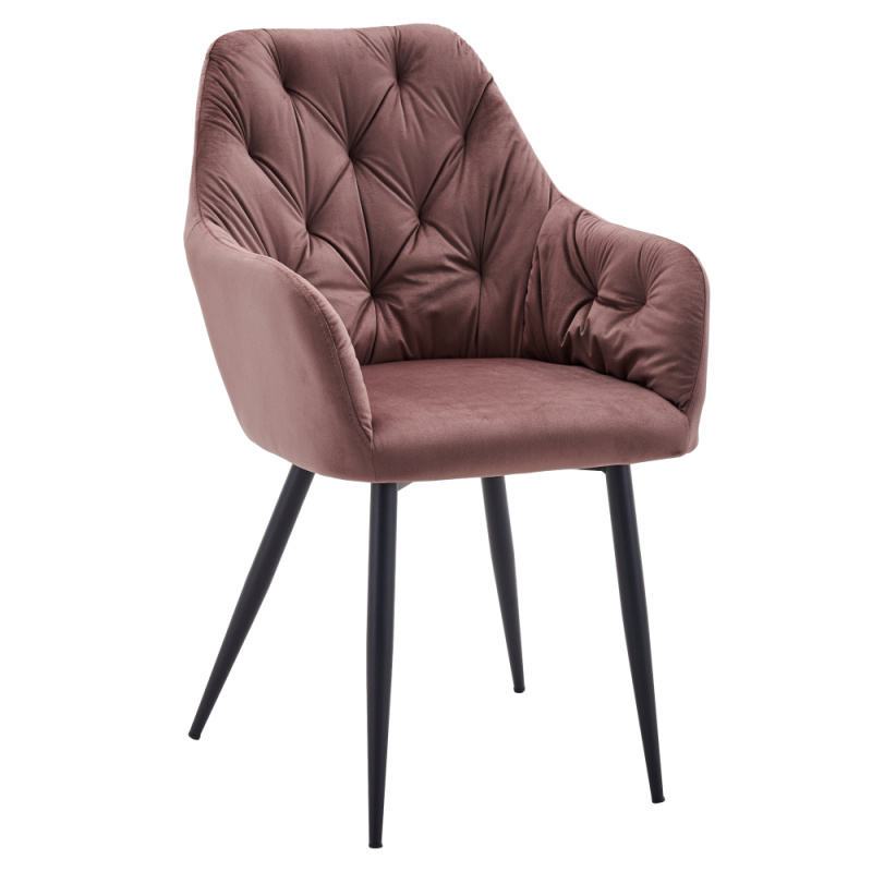 Designové křeslo, tmavě růžová Velvet látka, VERIO NEW