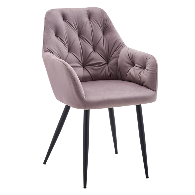 Designové křeslo, růžová Velvet látka, VERIO NEW