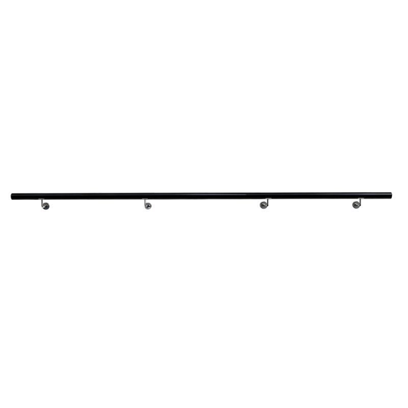 Madlo/zábradlí, masivní dřevo, černá, 300 cm, MANEL TYP 5