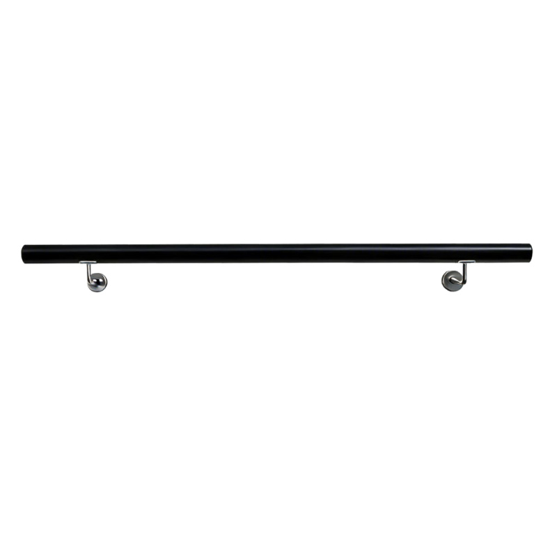 Madlo/zábradlí, masivní dřevo, černá, 100 cm, MANEL TYP 1
