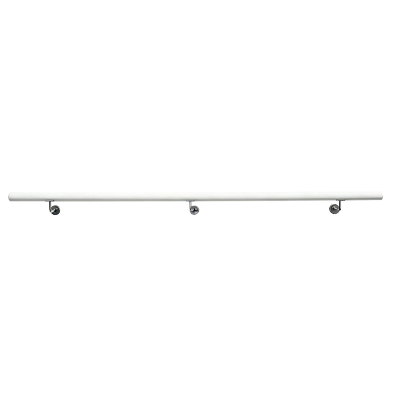 Madlo/zábradlí, masivní dřevo, bílá, 200 cm, MANEL TYP 2