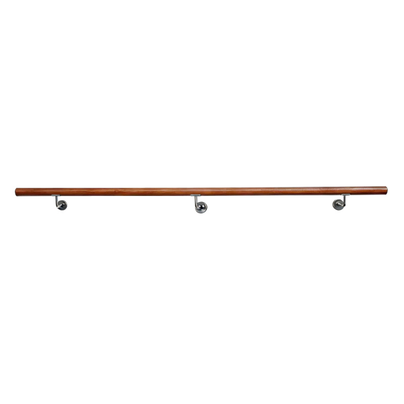 Madlo/zábradlí, masivní dřevo, hnědá, 200 cm, MANEL TYP 2