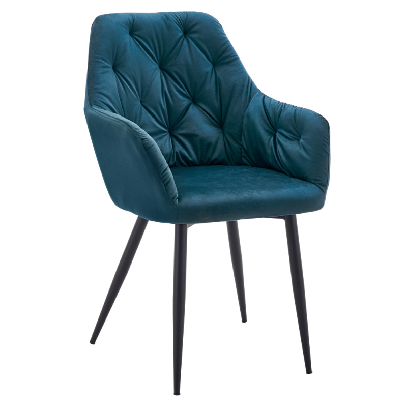 Designové křeslo, tyrkysová Velvet látka, VERIO NEW