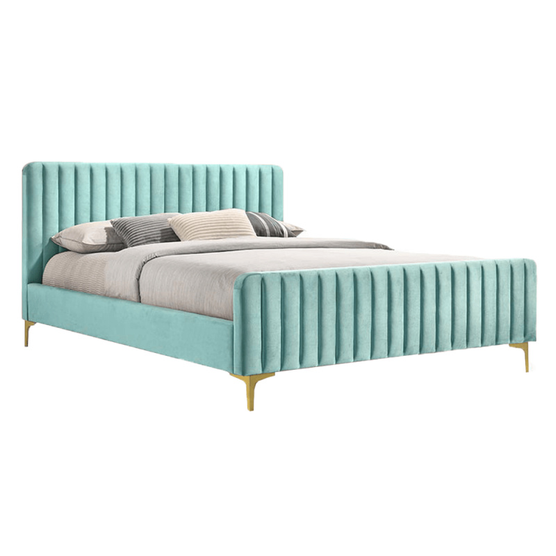 Postel, neo mint/gold chrom zlatý matný, 160x200, KAISA P1, poškozené zboží