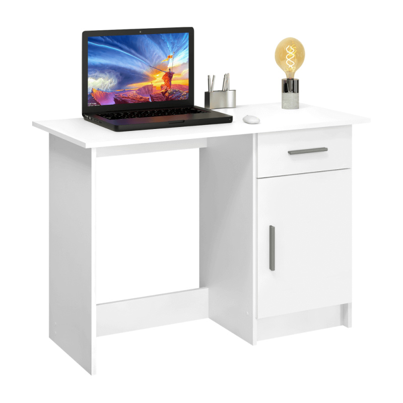 Univerzální PC stůl, bílá, SIRISS NEW P1, poškozené zboží