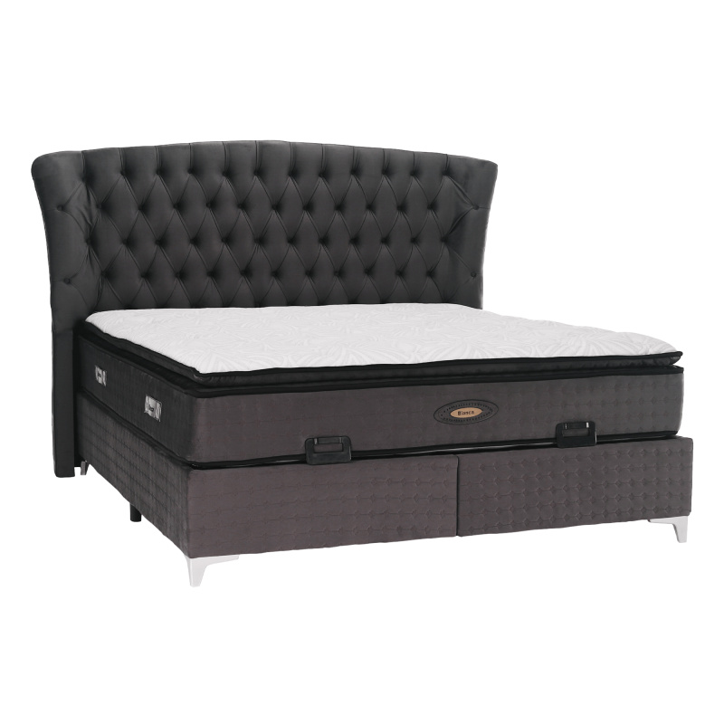 Boxspringová postel 180x200, šedá, MERSIA PP1, poškozené zboží