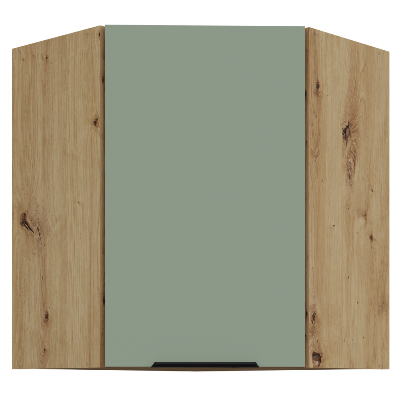 Horní rohová skříňka, aquamarine/dub artisan, ARSANY 60x60 GN-72 1F