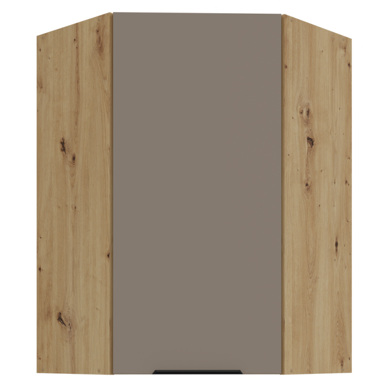 Horní rohová skříňka, sandgrau/dub artisan, FRISBO 60x60 GN-90 1F